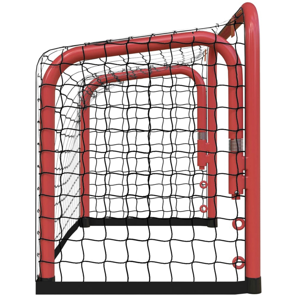 Walplus Red and Black Steel and Polyester Hockey Goal with Net Image 4