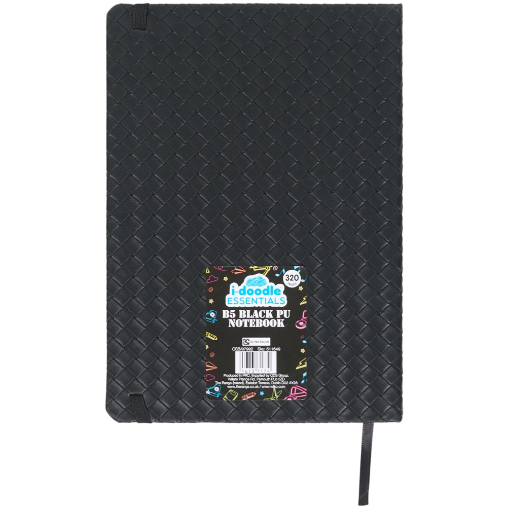 PU Notebook B5 Black Image 2