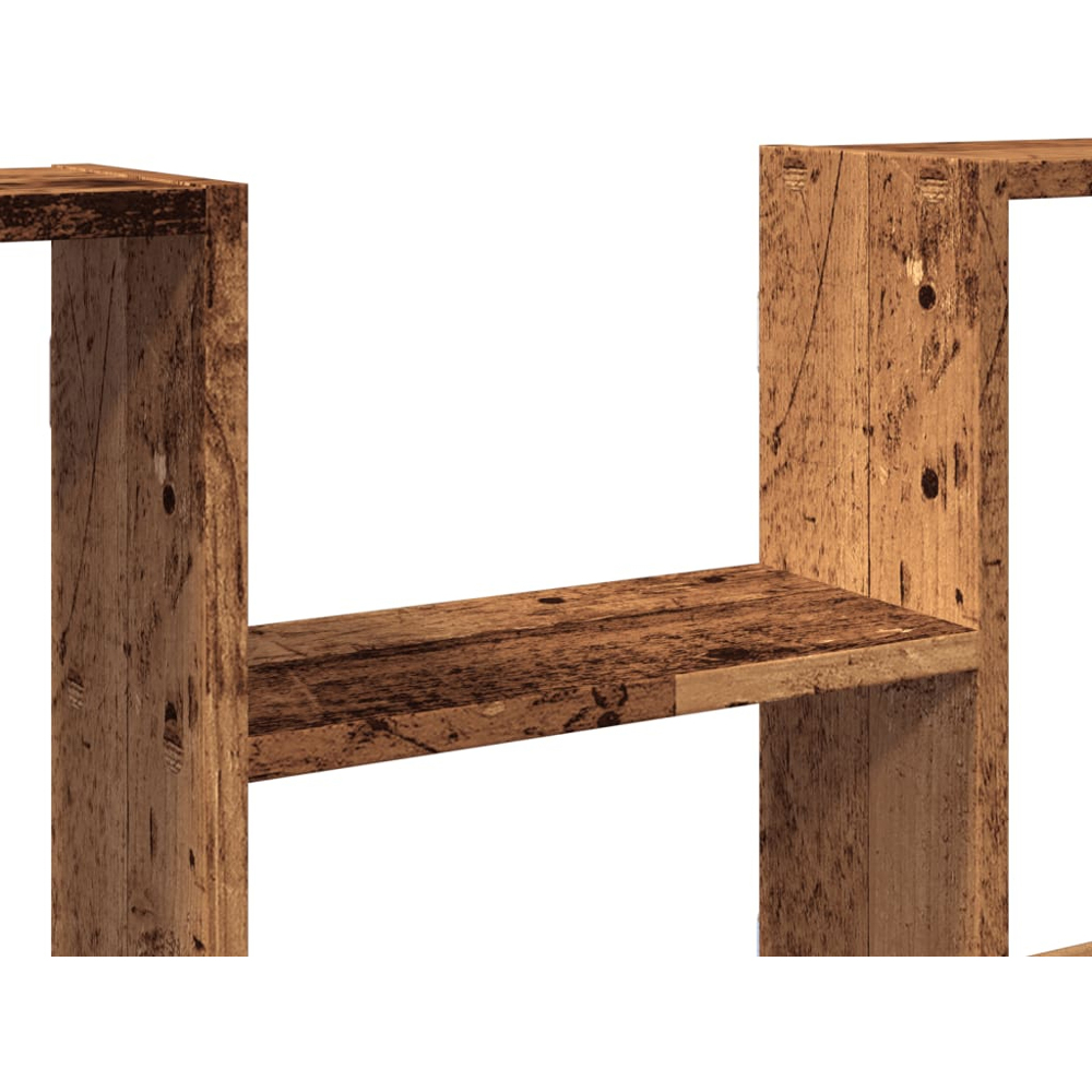 vidaXL 4 Open Shelf Old Wood Wall Shelf Image 6