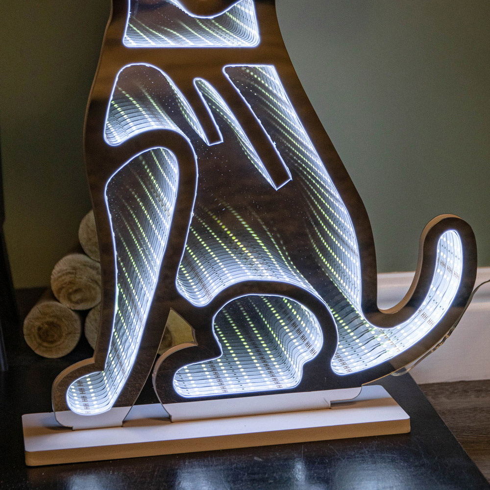 Samuel Alexander Light Up Sitting Dog in Santa Hat Infinity Christmas Decoration 60cm Image 5