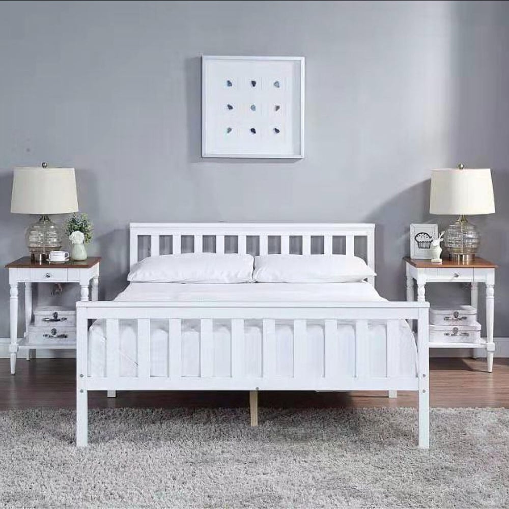 Portland Double Wooden Bed Frame Image 7