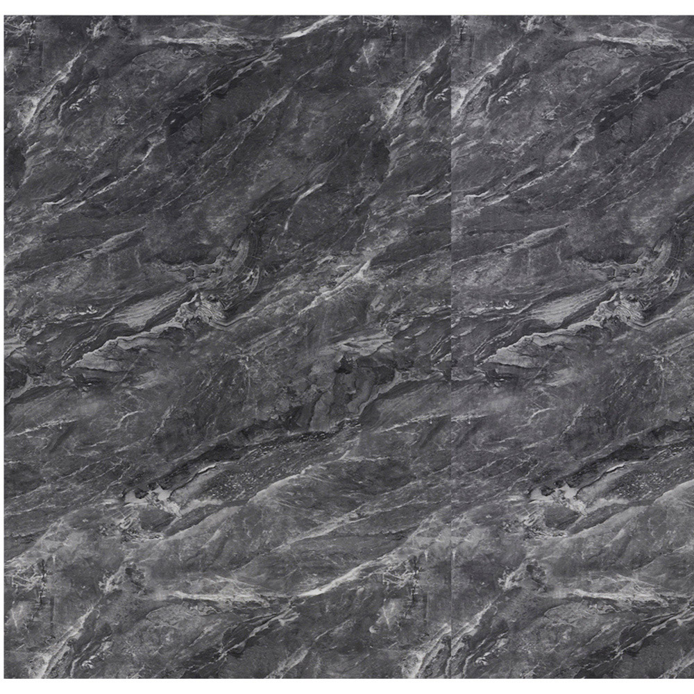 Living and Home Marble Pattern Dark Grey Self-Adhesive Marble Wall Tile Sticker Image 3
