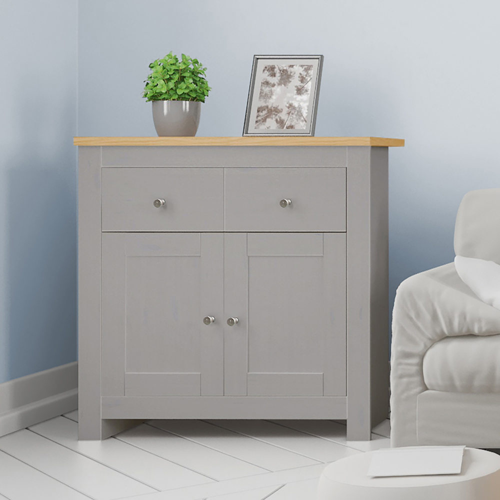 Loft24 Emerald 2 Door 2 Drawer Grey Oak Sideboard Image 4