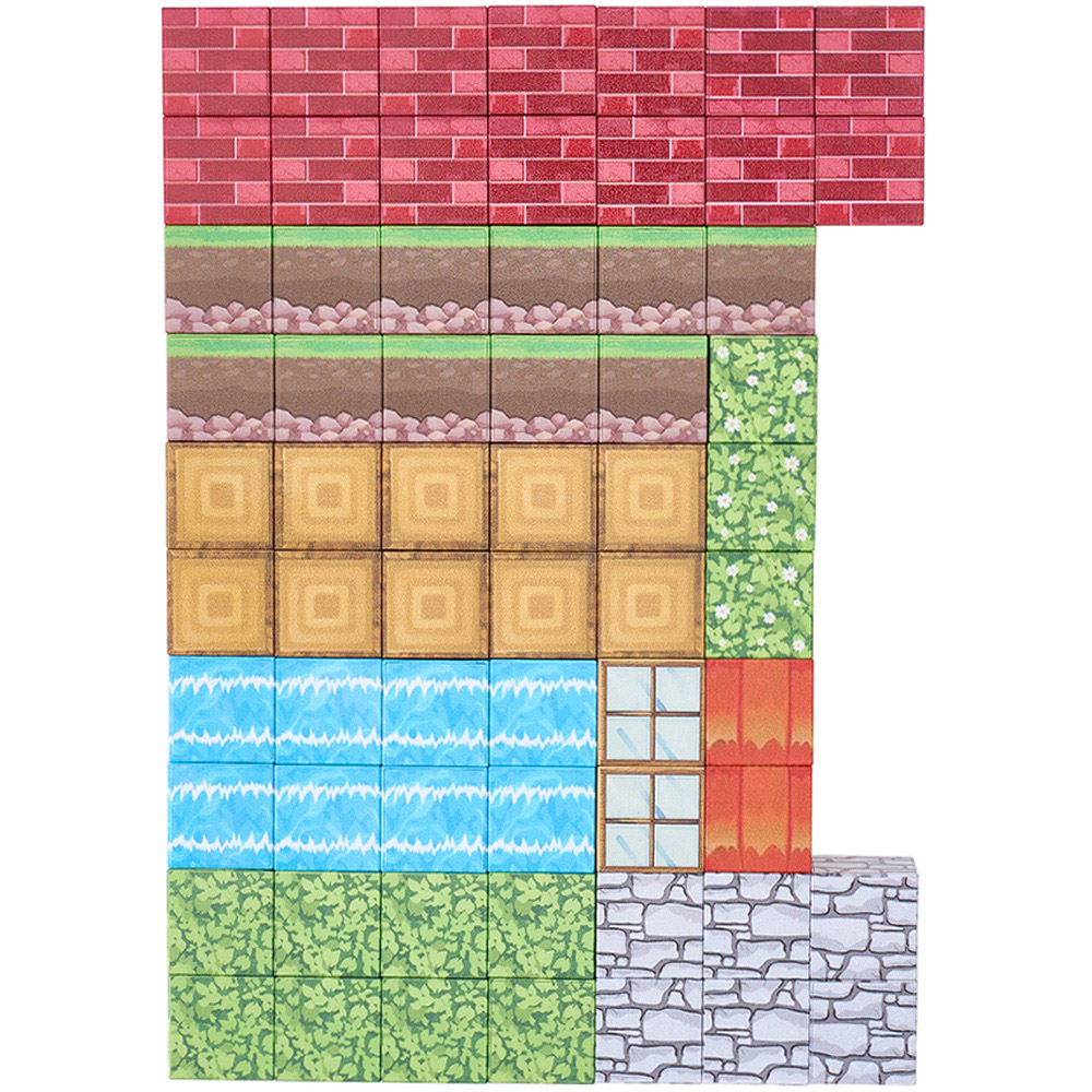 H&O Direct 64 Piece Magnetic Building Block Cube Set Image 2