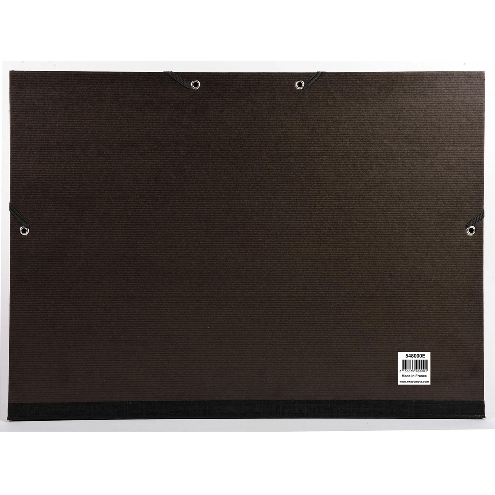 Exacompta Black Kraft Elasticated Portfolio Folder 10 Pack Image 2