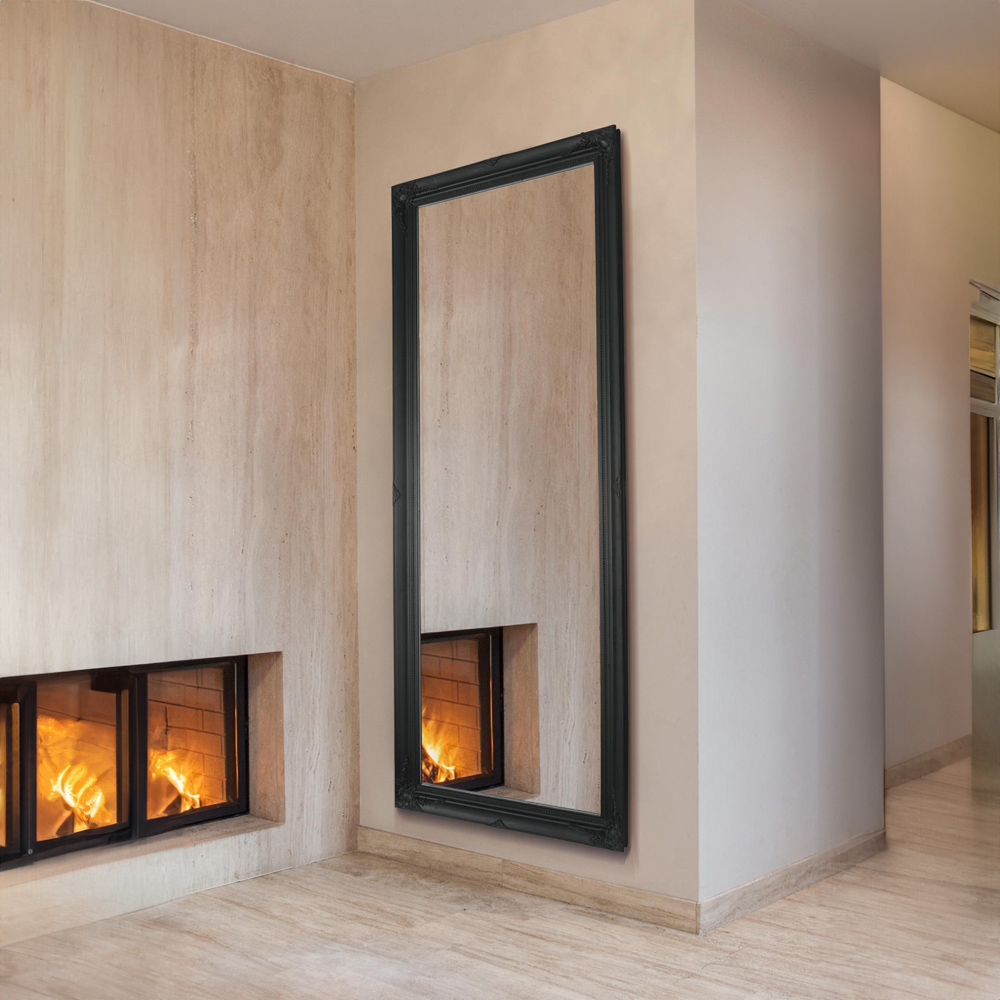 Hamilton Black Shabby Chic Design Full Length Mirror 198 x 76cm Image 2