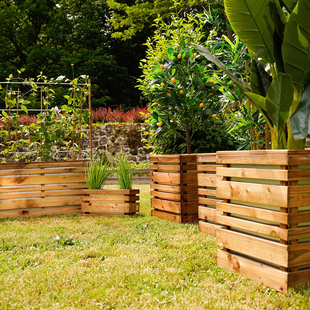 Cerland Lign Z Wooden Rectangular Planter 100cm Image 9