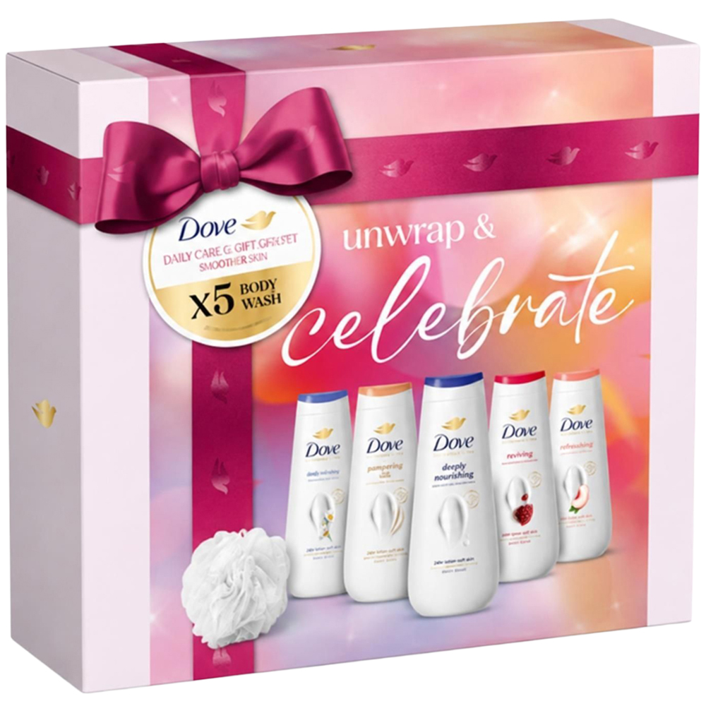 Dove Celebrate Body Wash 5 Piece Gift Set Image 1