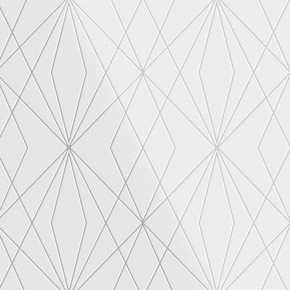 Contour Laser White and Silver Wallpaper Image 1