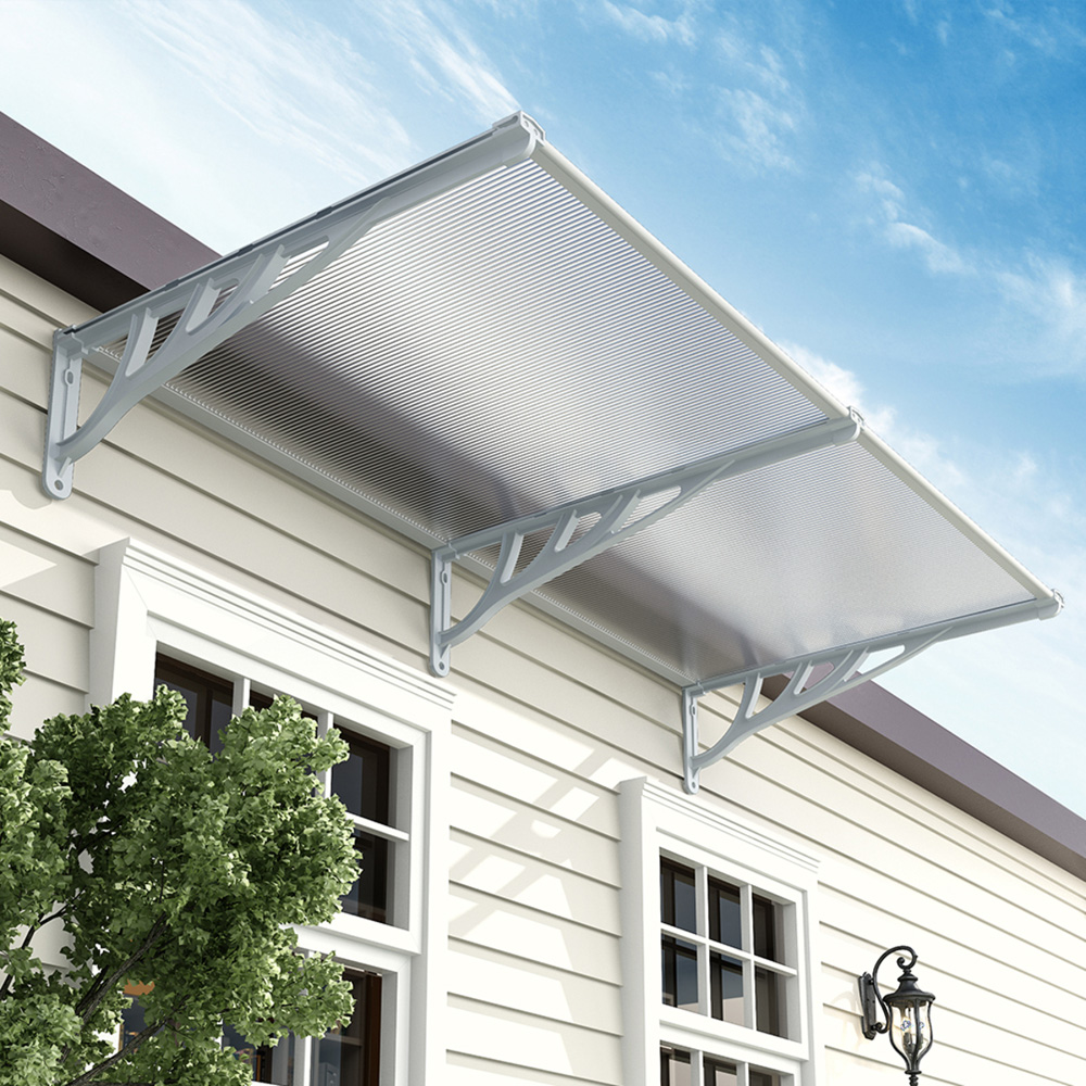 Living and Home Grey Front Door Canopy 90 x 190cm Image 1