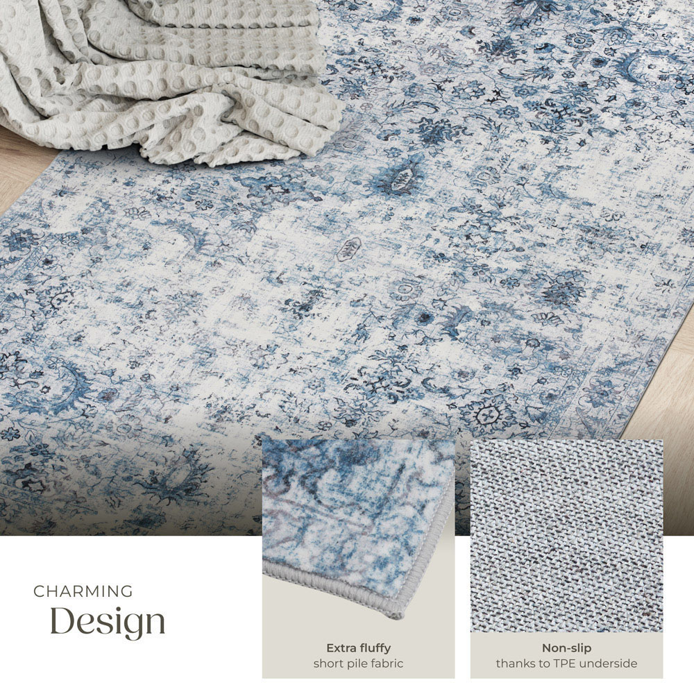 tectake Amara Vintage Non Slip Rug 150 x 80 x 0.6cm Image 4