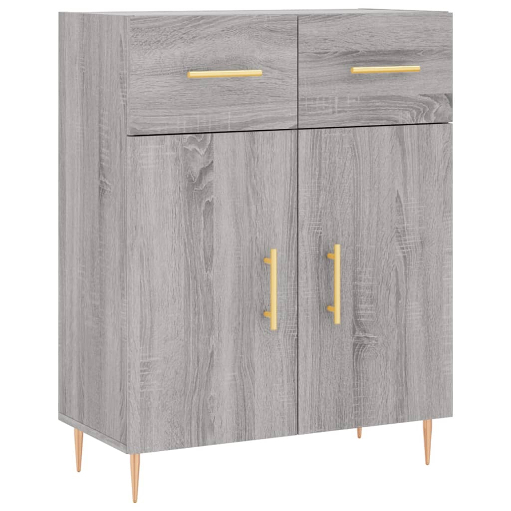 vidaXL 4 Door 2 Drawer Grey Sonoma Highboard Image 7