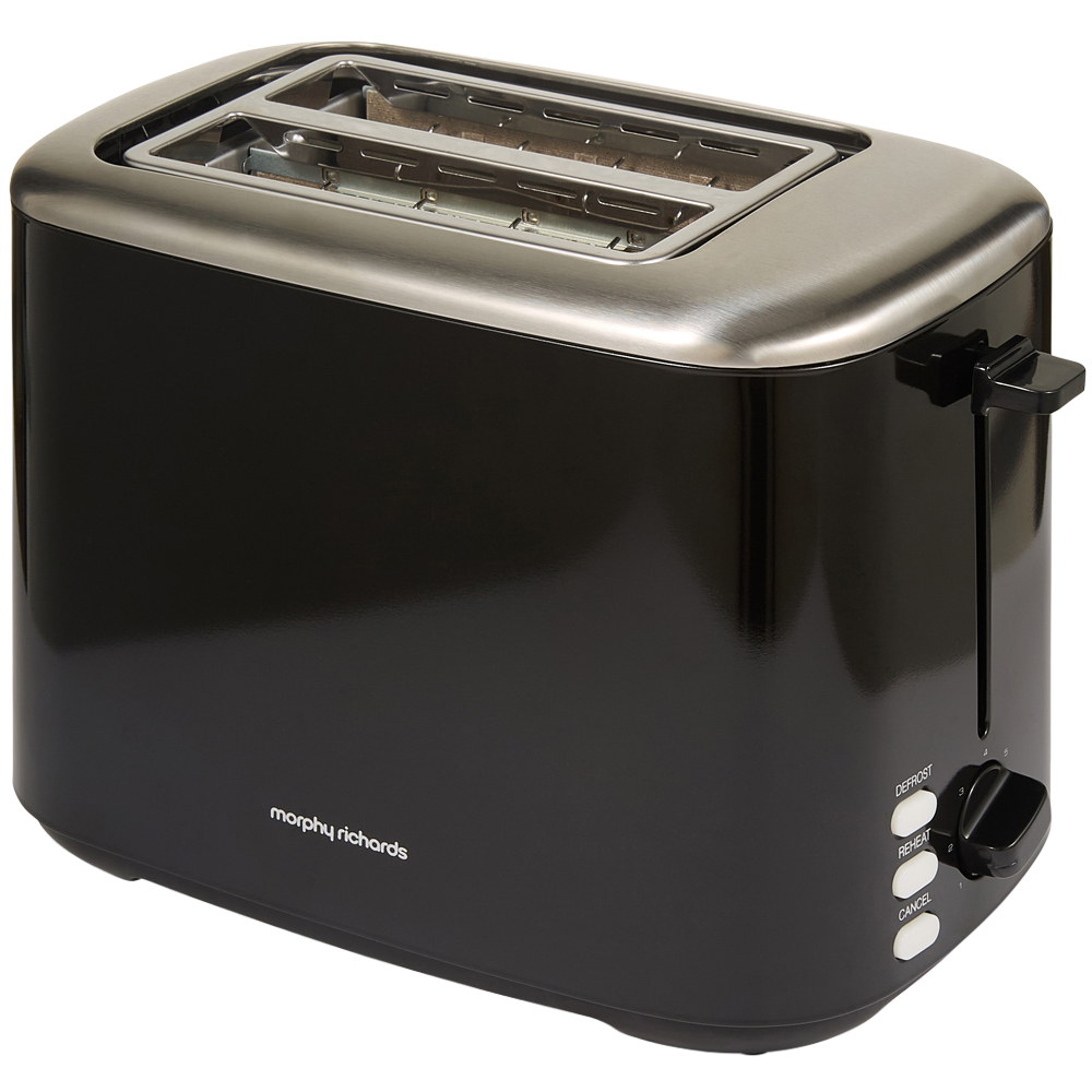 Morphy Richards Equip 222064 Black Stainless Steel 2 Slice Toaster Image 1