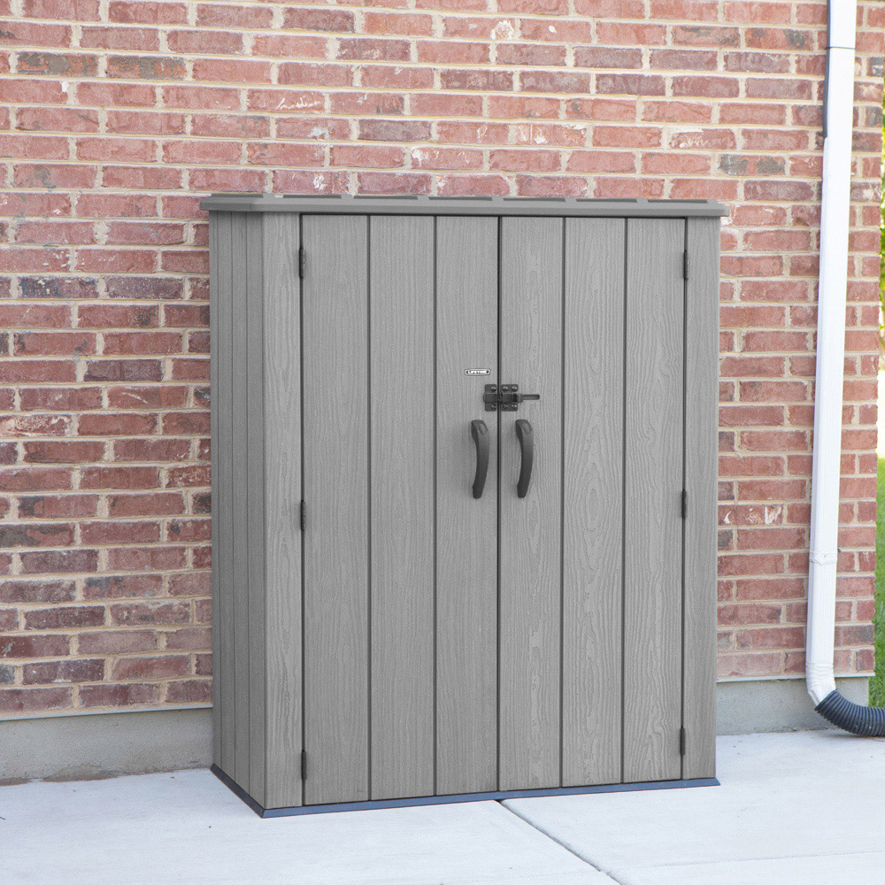 Lifetime Products Brown Vertical Storage Shed Image 2