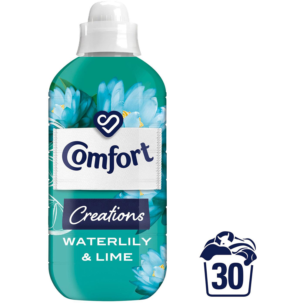 Comfort Creations Waterlily and Lime Lasting Fragrance Fabric Conditioner 30 Washes 900ml Image 2