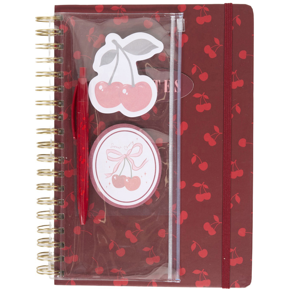 Cherry Check Themed Notebook Set Image 2
