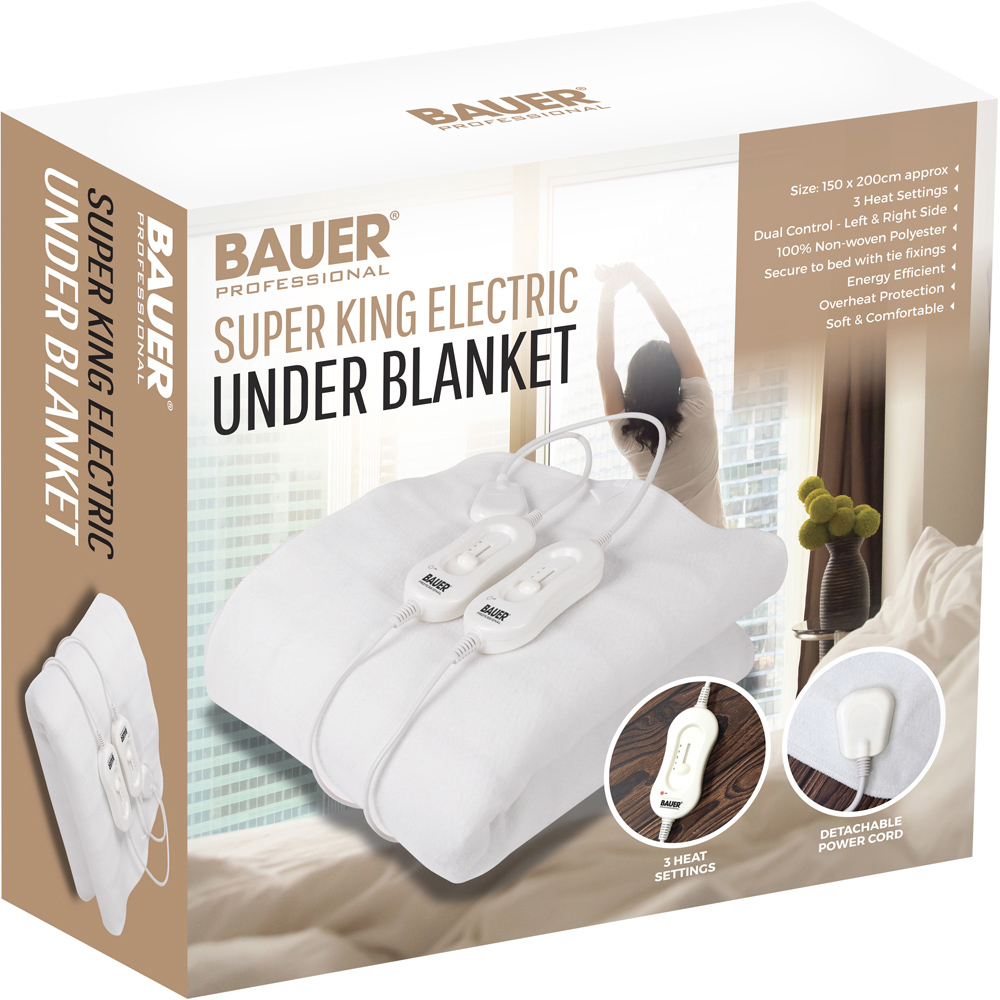 Electric blanket super king dreamcatcher heated blanket dual controls