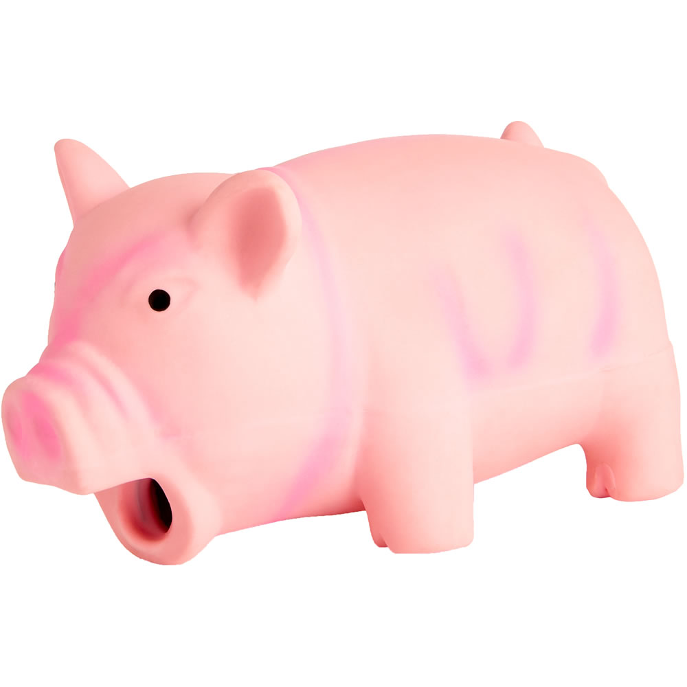 Wilko Farmyard Pig Dog Toy Image