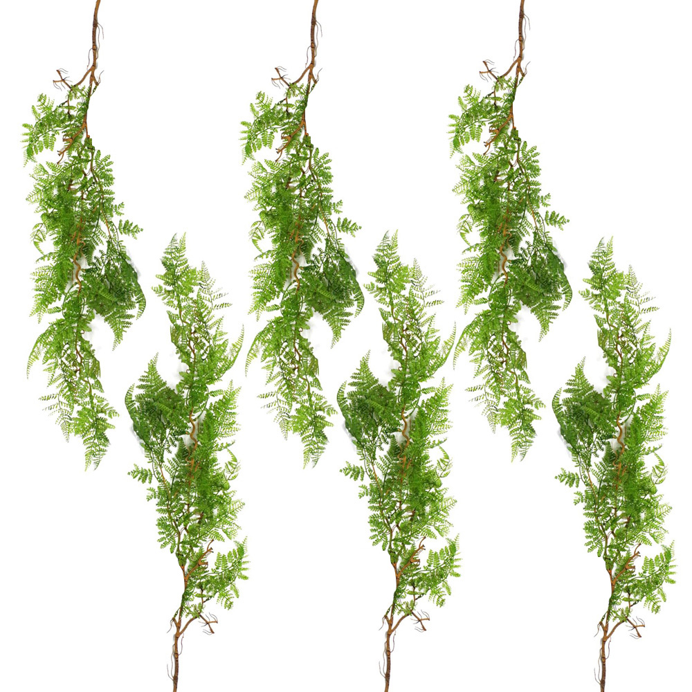 Leaf Dark Green Maidenhair Fern Hanging Artificial Plant 100cm 6 Pack Image 1