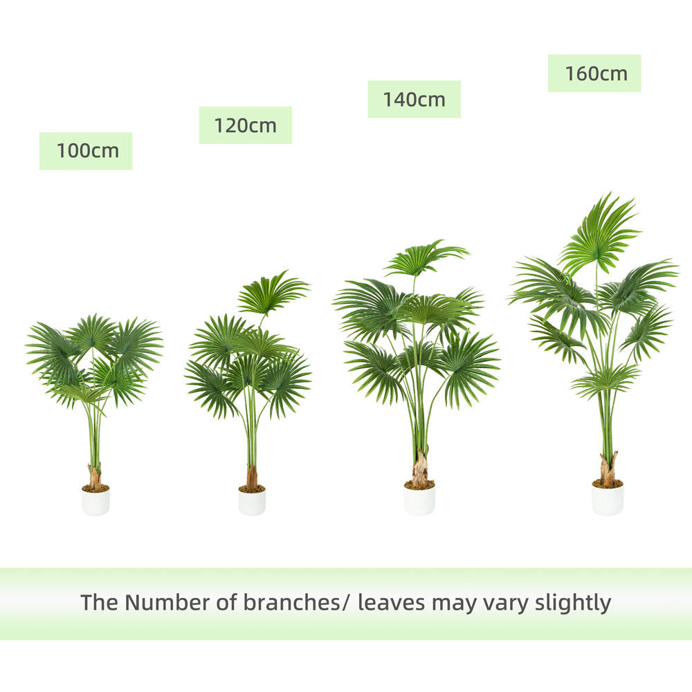 Fan Palm Tree Indoor Artificial Plant 160cm Image 5