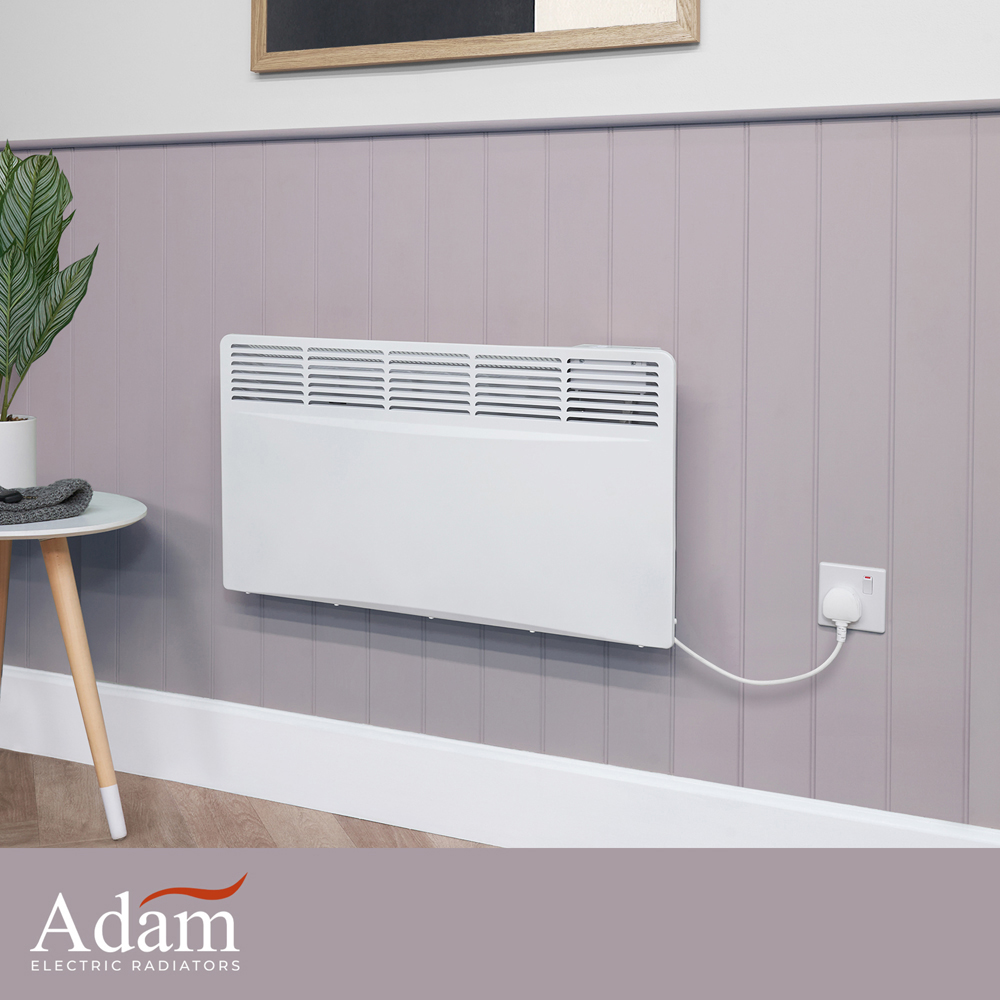 Adam Amba White Electric Radiator 2000W Image 7