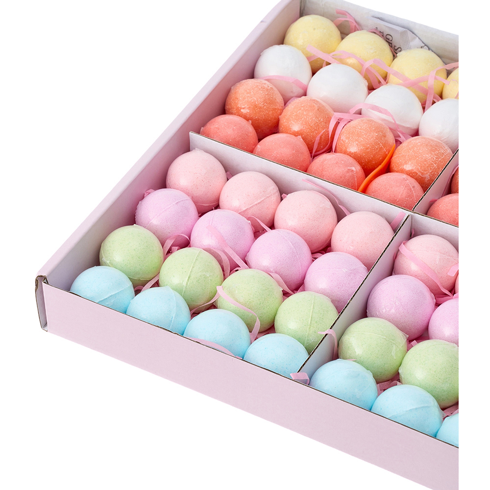 Living and Home 64 Piece Multicolour Bath Bomb Set with 8 Different Scents Image 3