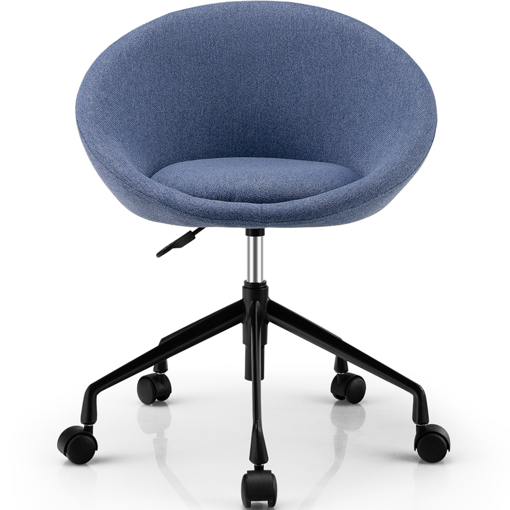 Costway Blue Modern Height Adjustable Swivel Accent Chair Image 3