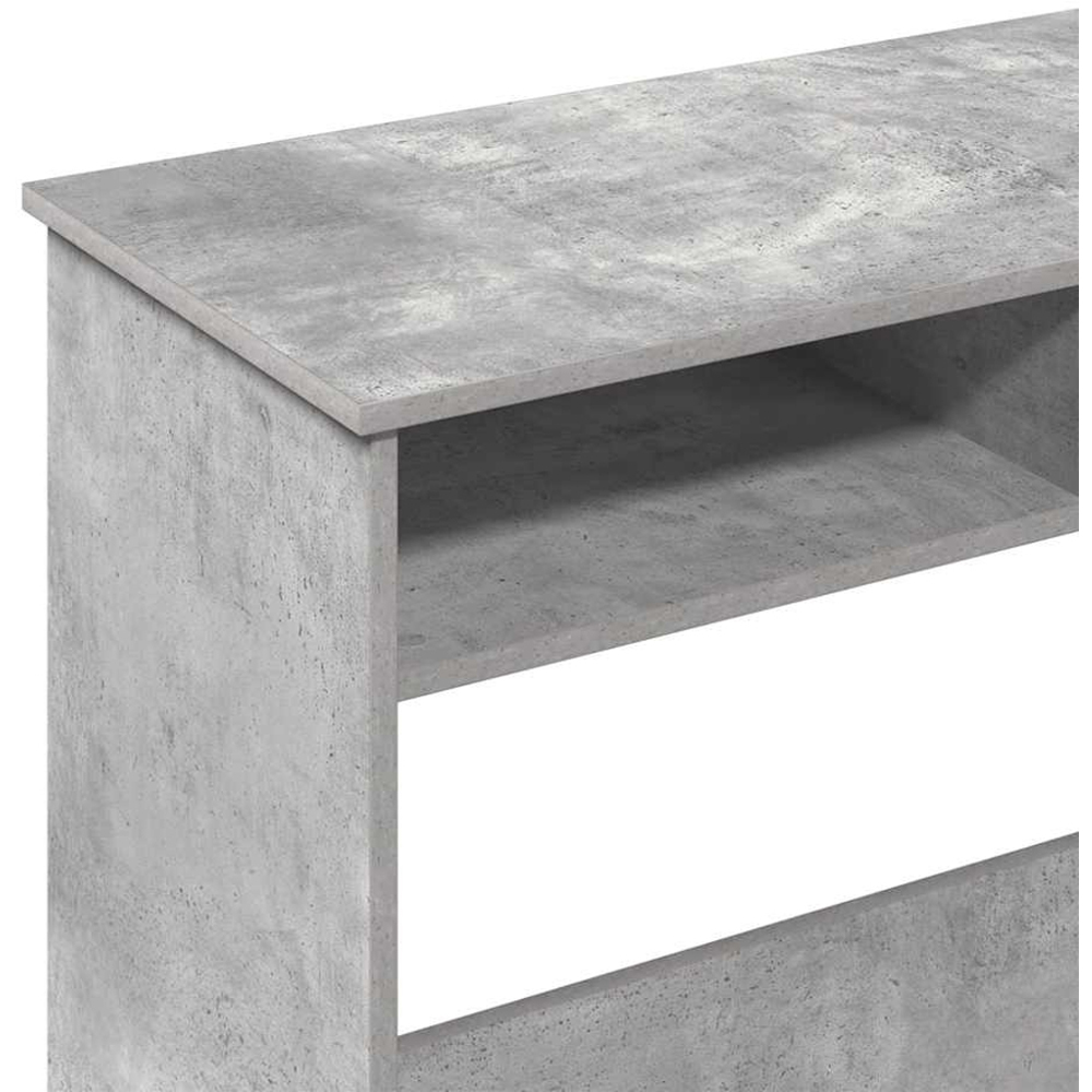 vidaXL Single Drawer Single Shelf Computer Desk Concrete Grey Image 8