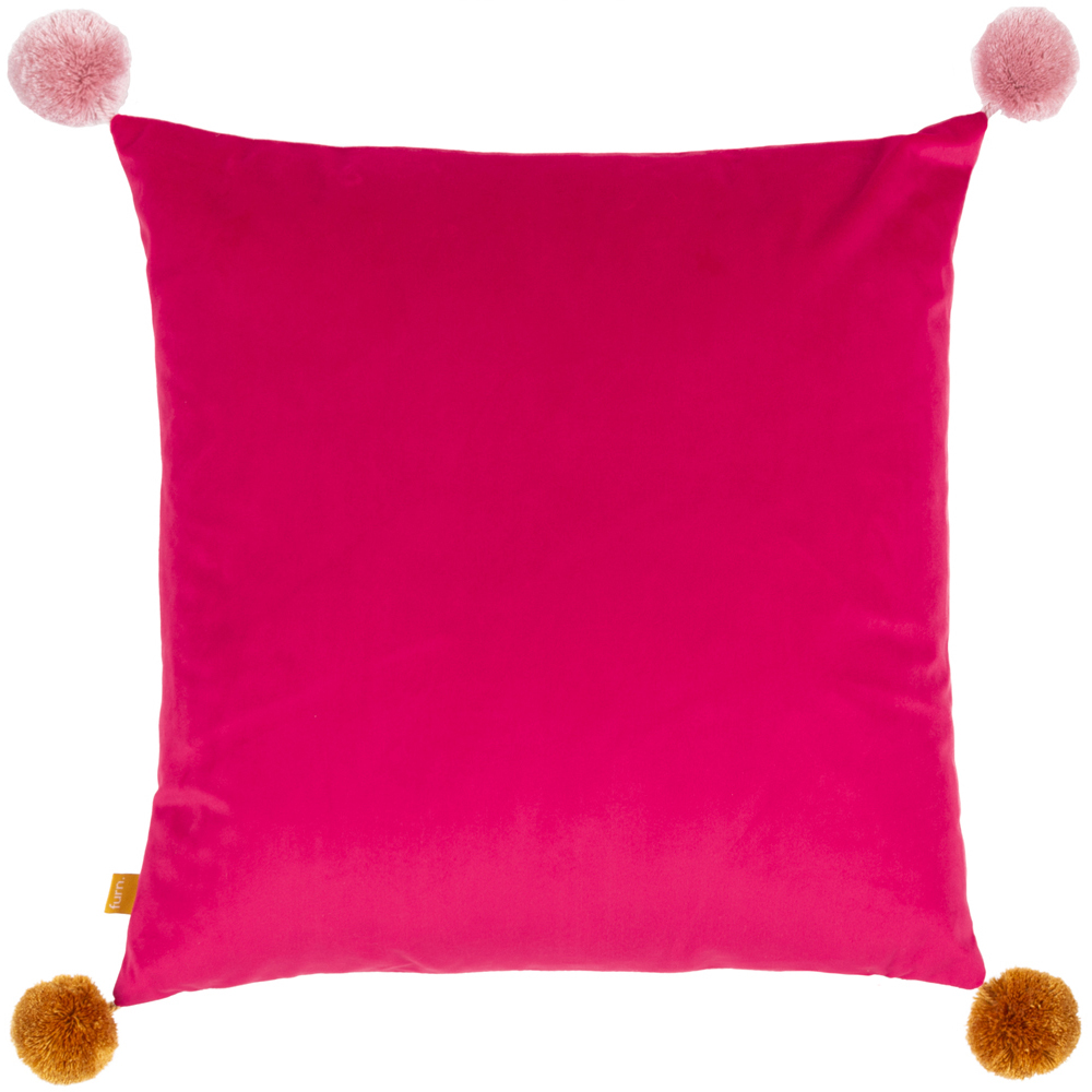 furn. Lilac Love Wins Pom Pom Cushion Image 2