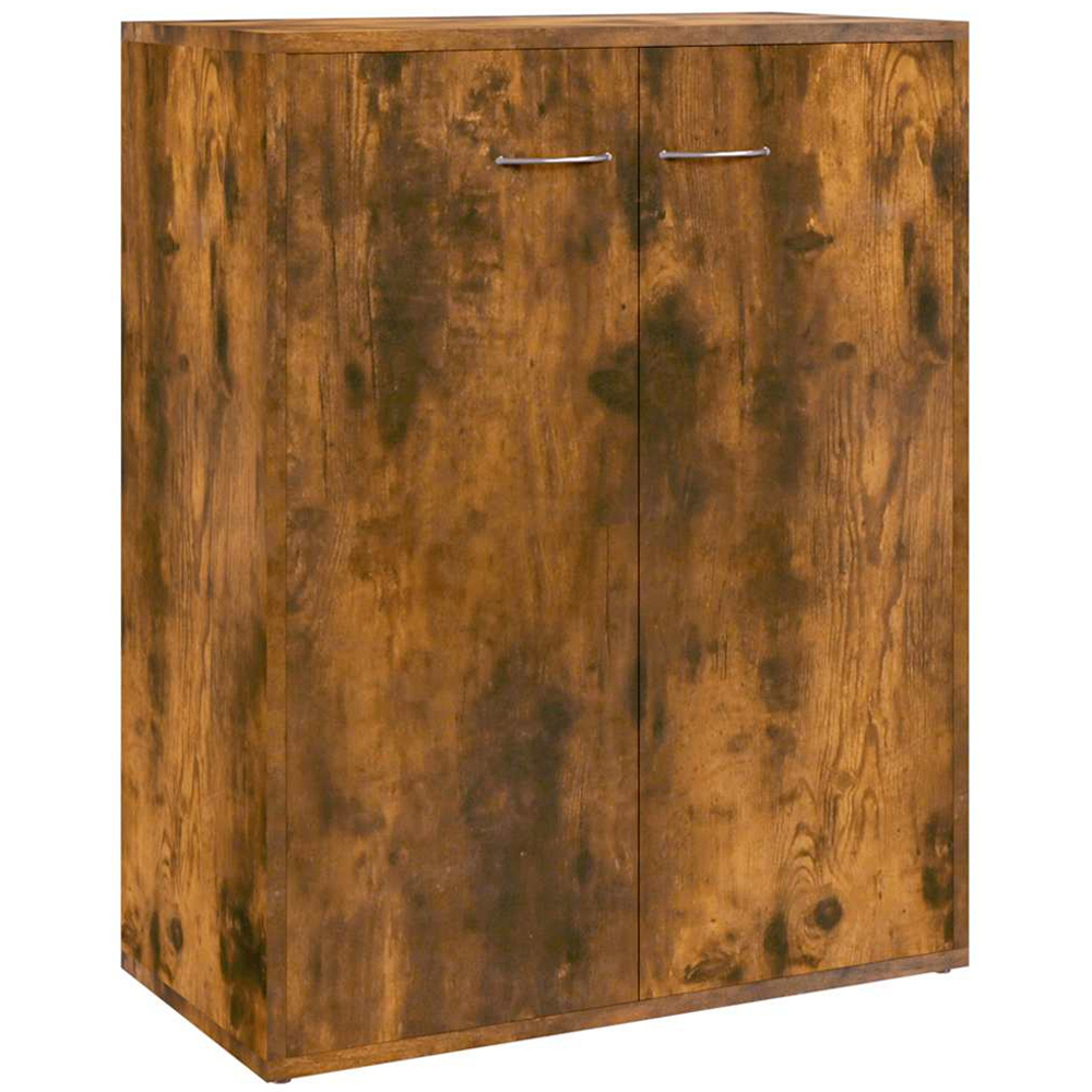 vidaXL 2 Door Smoked Oak Sideboard Image 2
