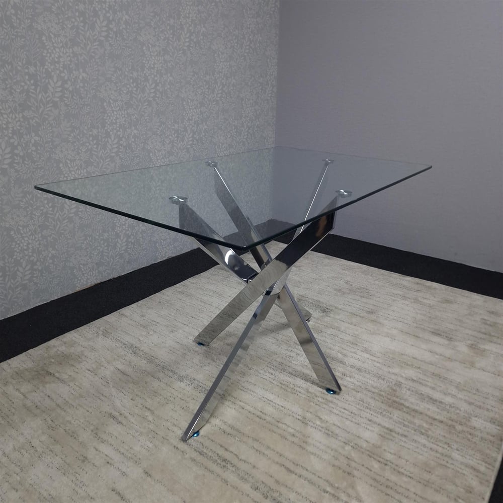 Kosy Koala 4 Seater Glass Rectangle Dining Set Black Velvet Image 5