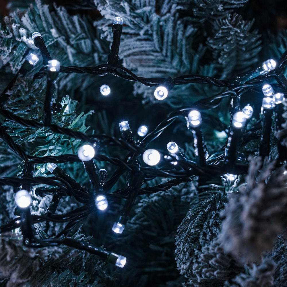 The Christmas Centre 1000 Bright White LED Multifunction Green Cable Compact String Light 25m Image 4