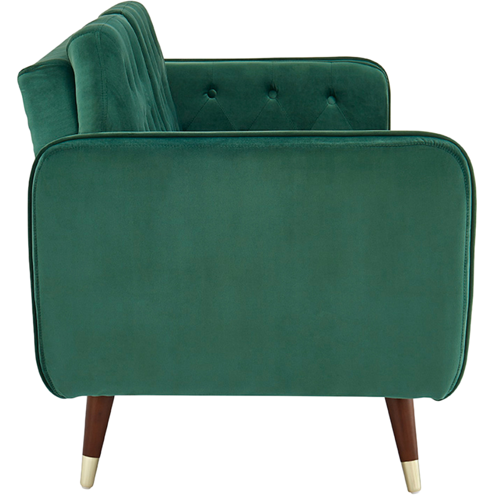 Home Detail Whitby Double Sleeper Dark Green Velvet Sofa Bed Image 3