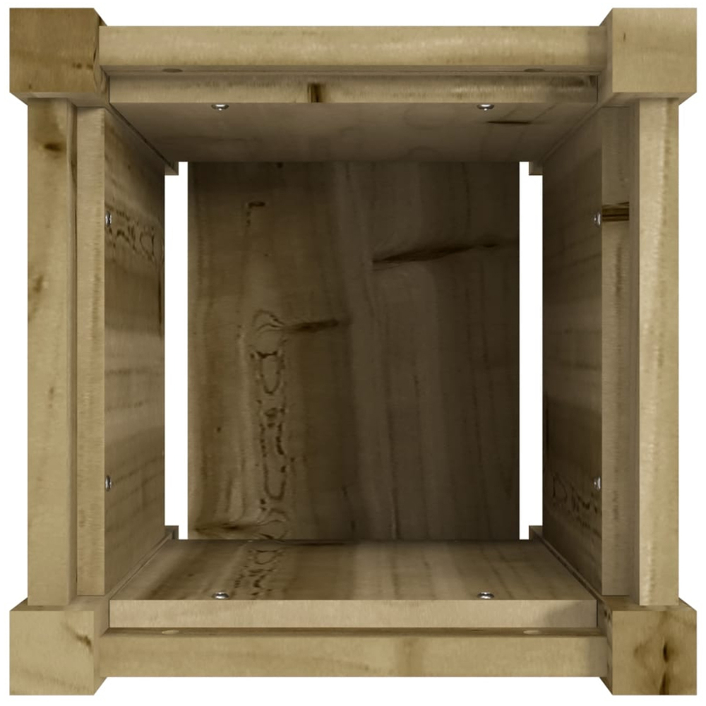 vidaXL Brown Solid Pine Wood Garden Planter 31 x 31 x 31cm Image 7