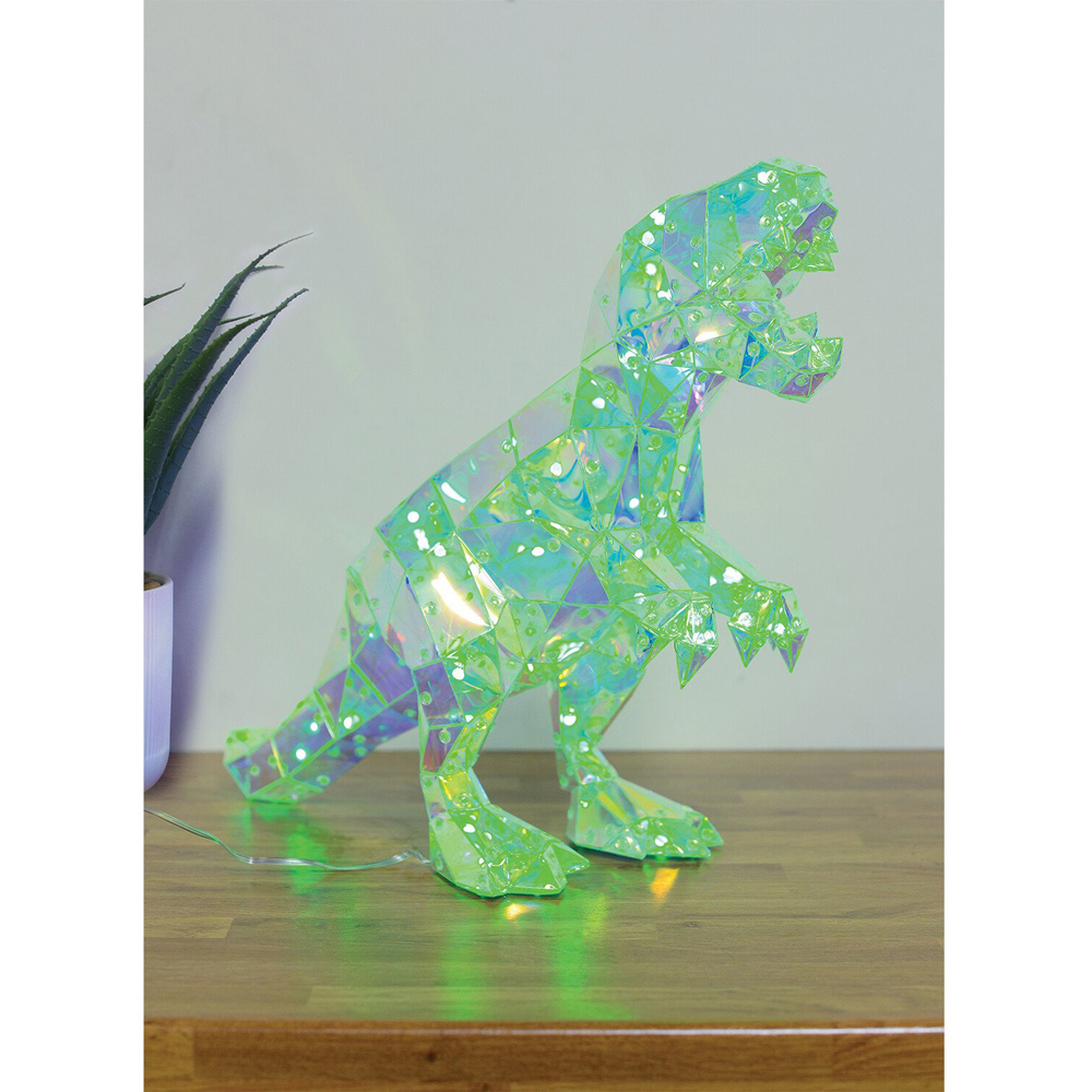 Crystal Effect Iridescent Dinosaur Light - Blue Image 4