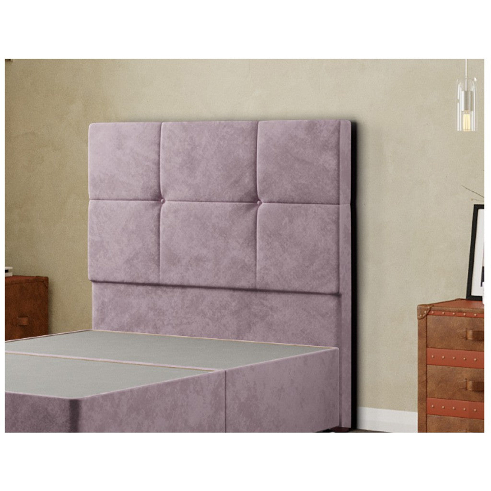 Eleganza Jacob Double Blush Plush Floor Standing Headboard Image 3