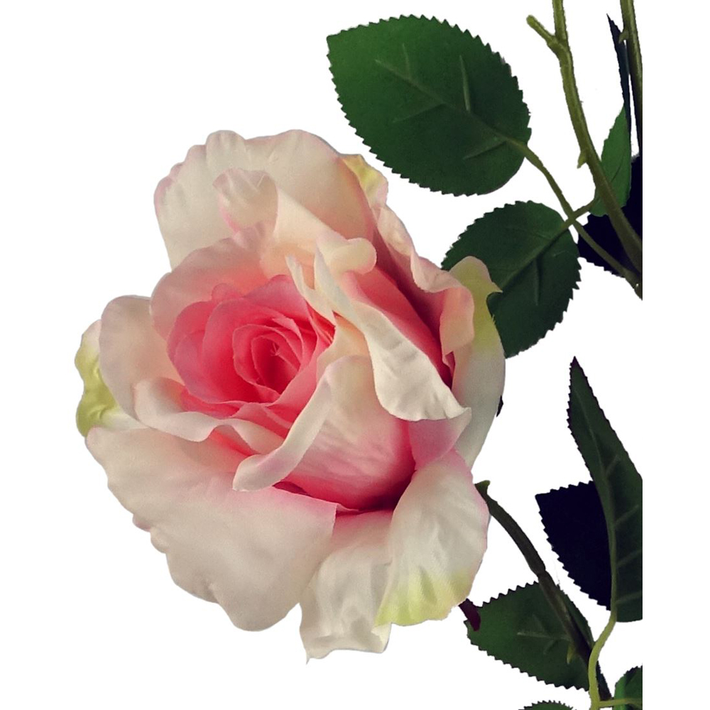 Leaf Pink Rose Artificial Stem 80cm 6 Pack Image 4