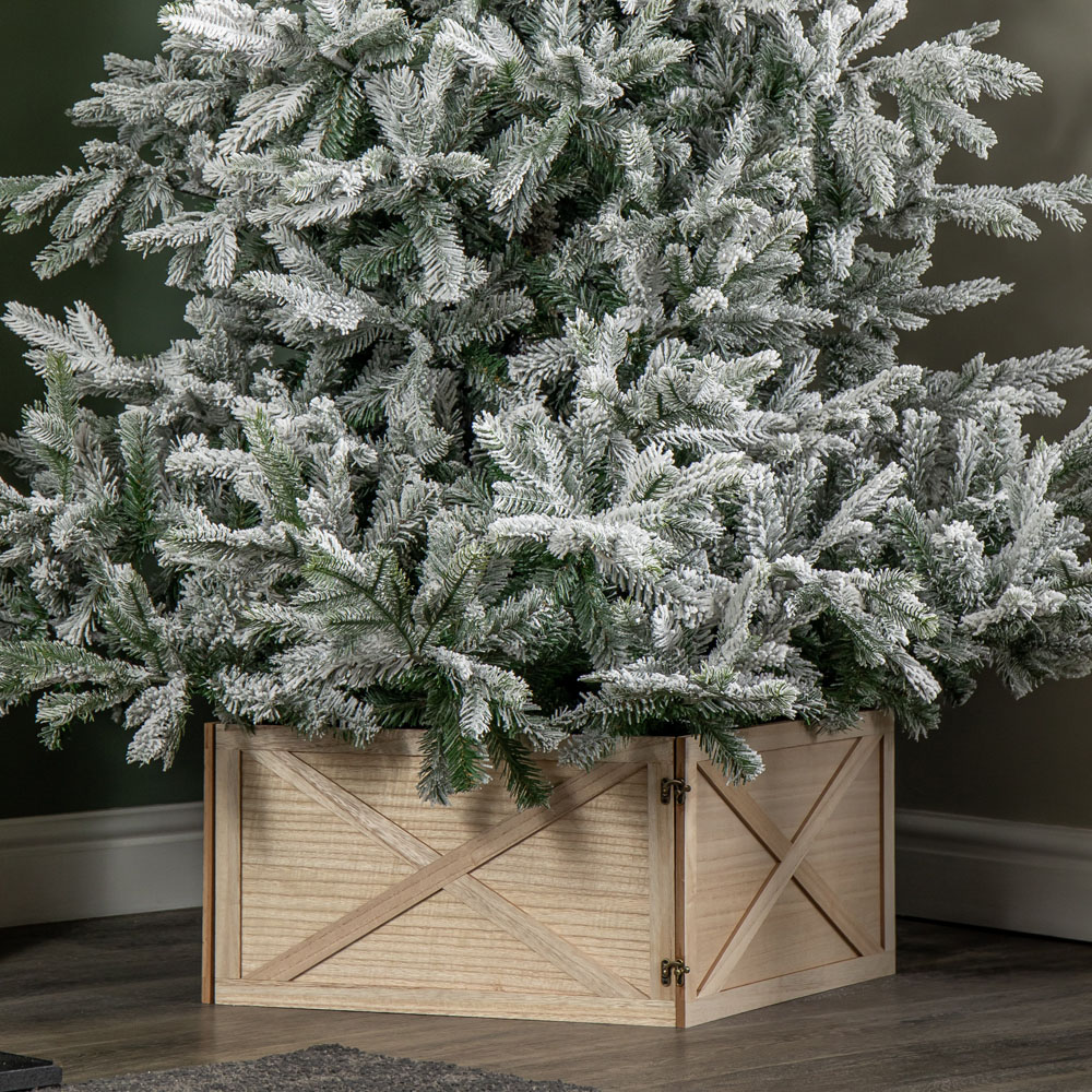Samuel Alexander Square Wooden Foldable Christmas Tree Base 50 x 50cm Image 8