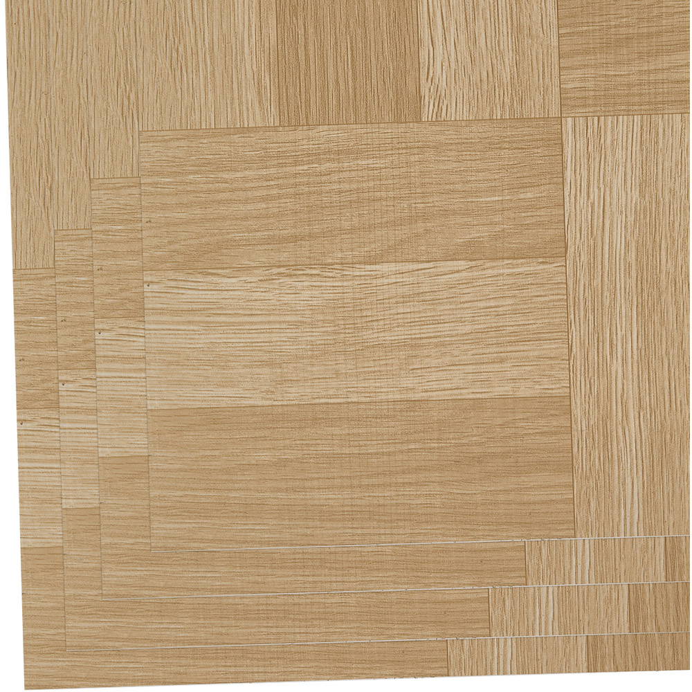 Living and Home Parquet Light Brown Self-Adhesive PVC Flooring Tile 10 Pack Image 4