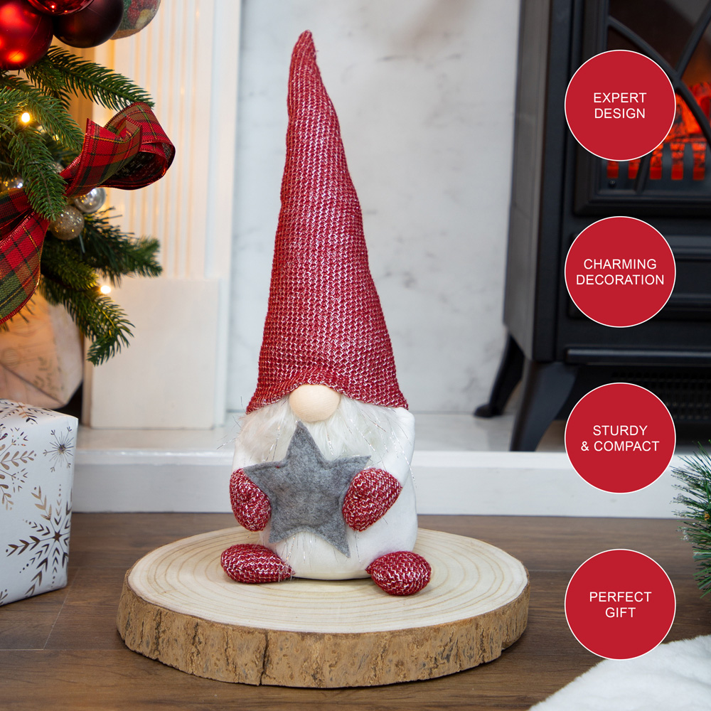 The Christmas Workshop Red Seating Gonk Christmas Decoration 45cm Image 5
