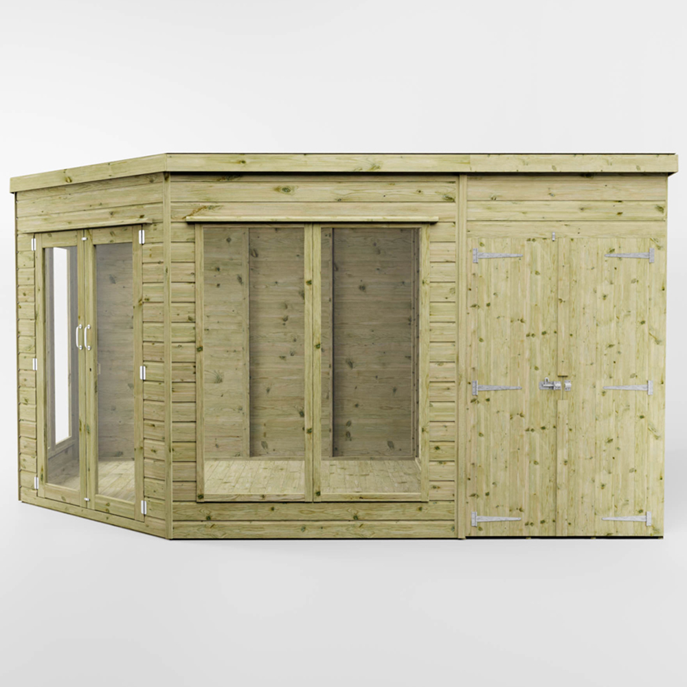 Mercia Corner Summerhouse with Side Shed 9 x 13ft Image 4