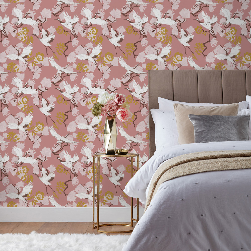 furn. Demoiselle Tropical Blush Matte Wallpaper Image 3