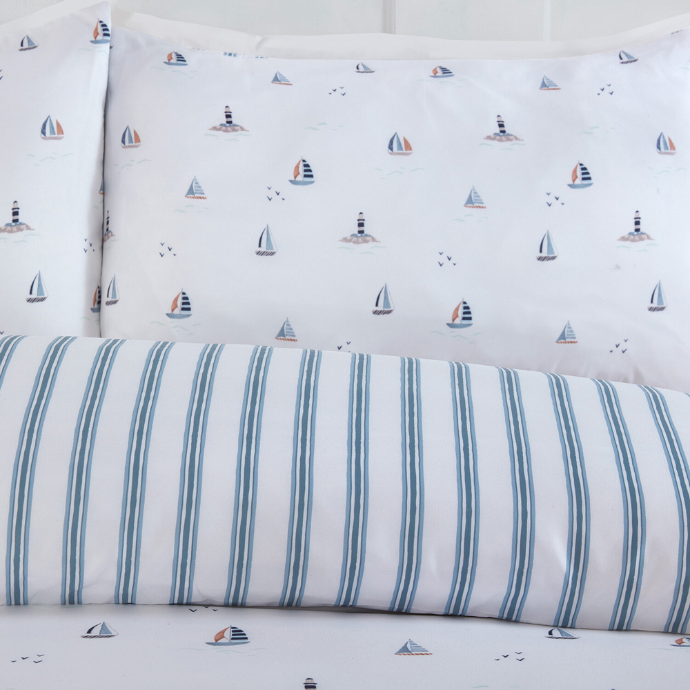 Sail Boats Duvet Set Blue Double Image 3