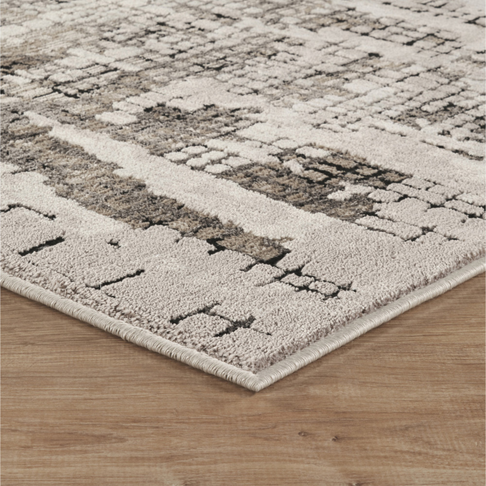 Mayfair Living Room Area Rug Metallic Sheen Contemporary Modern Croc Design - Grey 120cm x 170cm Image 5