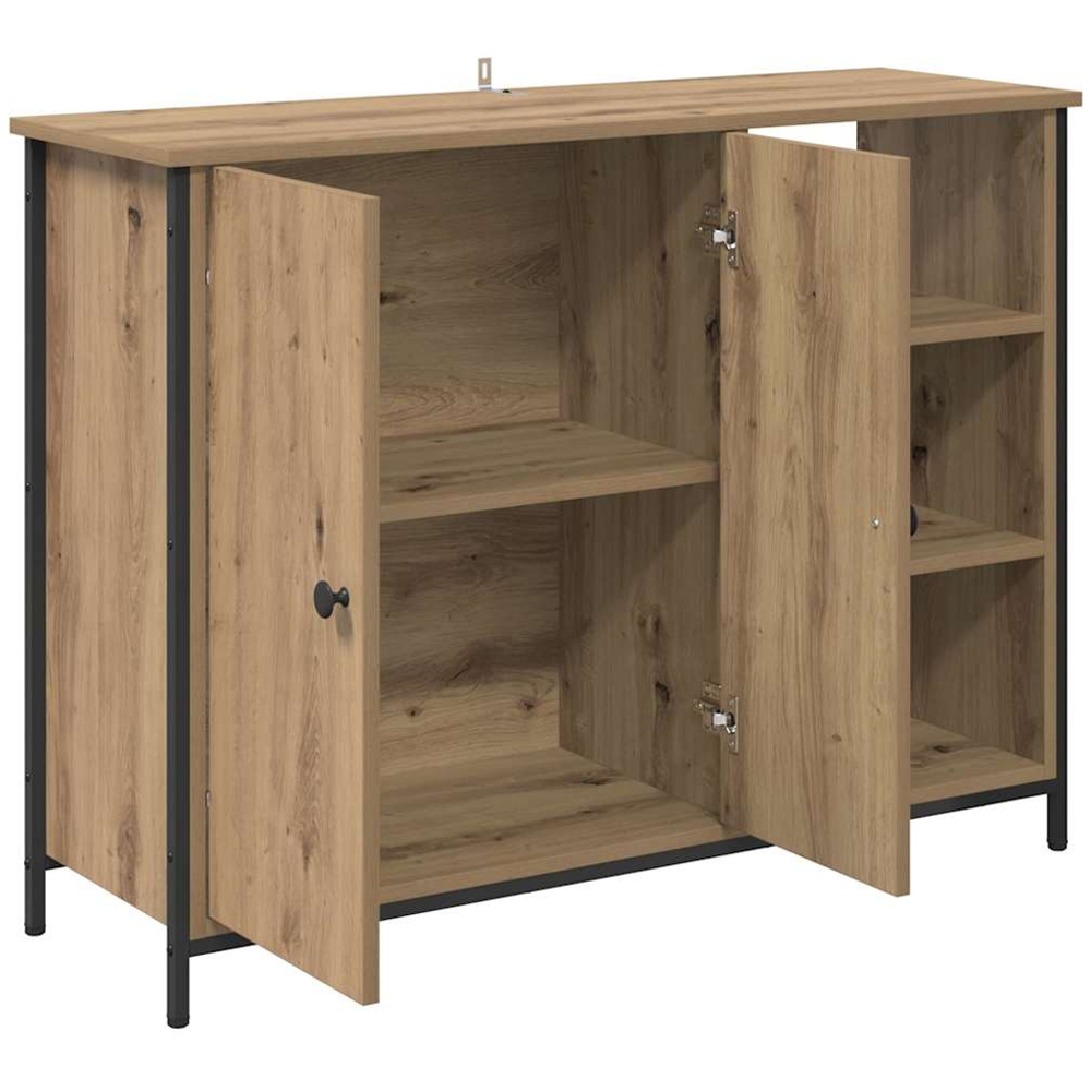 vidaXL 2 Door 3 Open Shelf Light Brown Sideboard Image 5