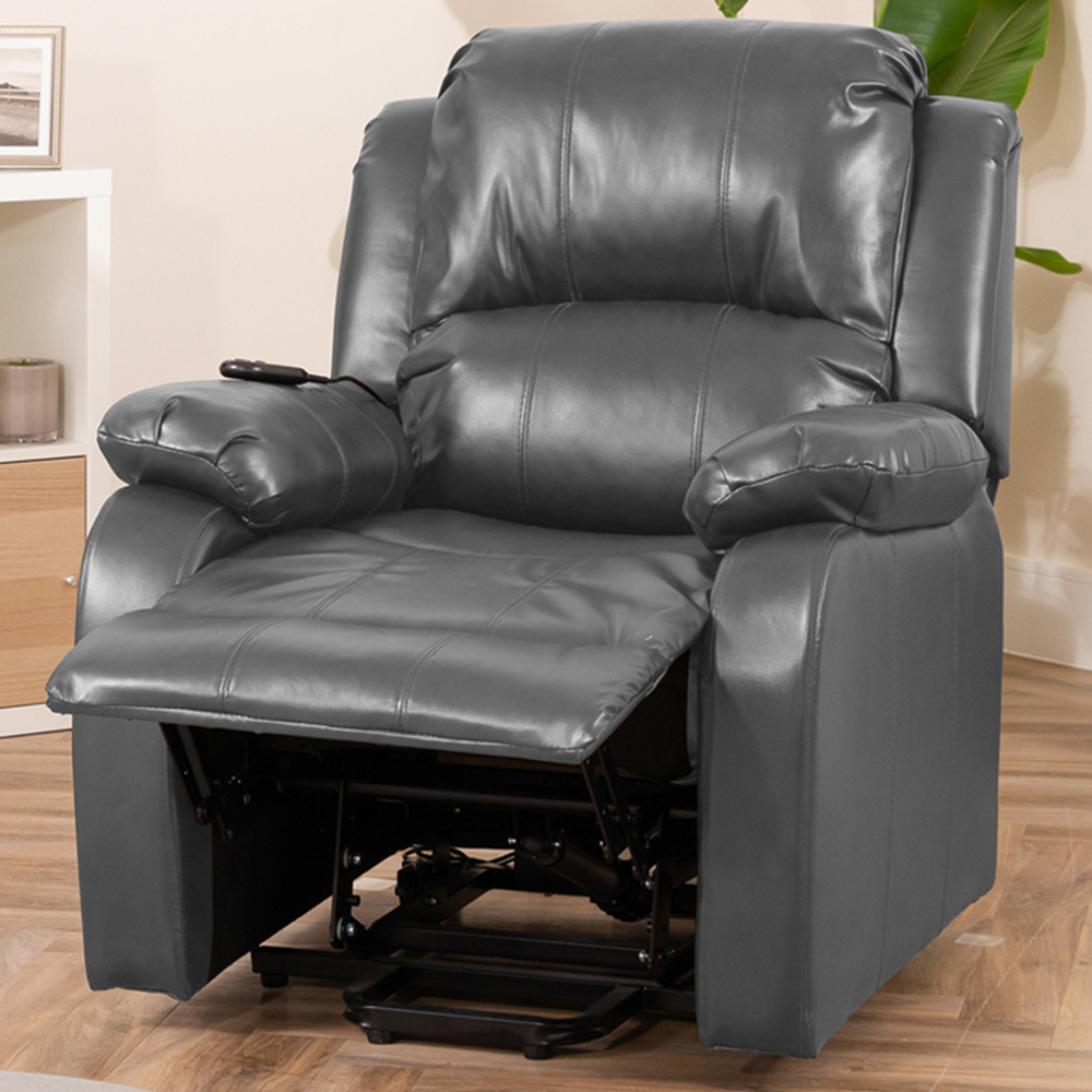 Artemis Home Northfield Grey Dual Motor Massage and Heat Riser Recliner Chair Image 1