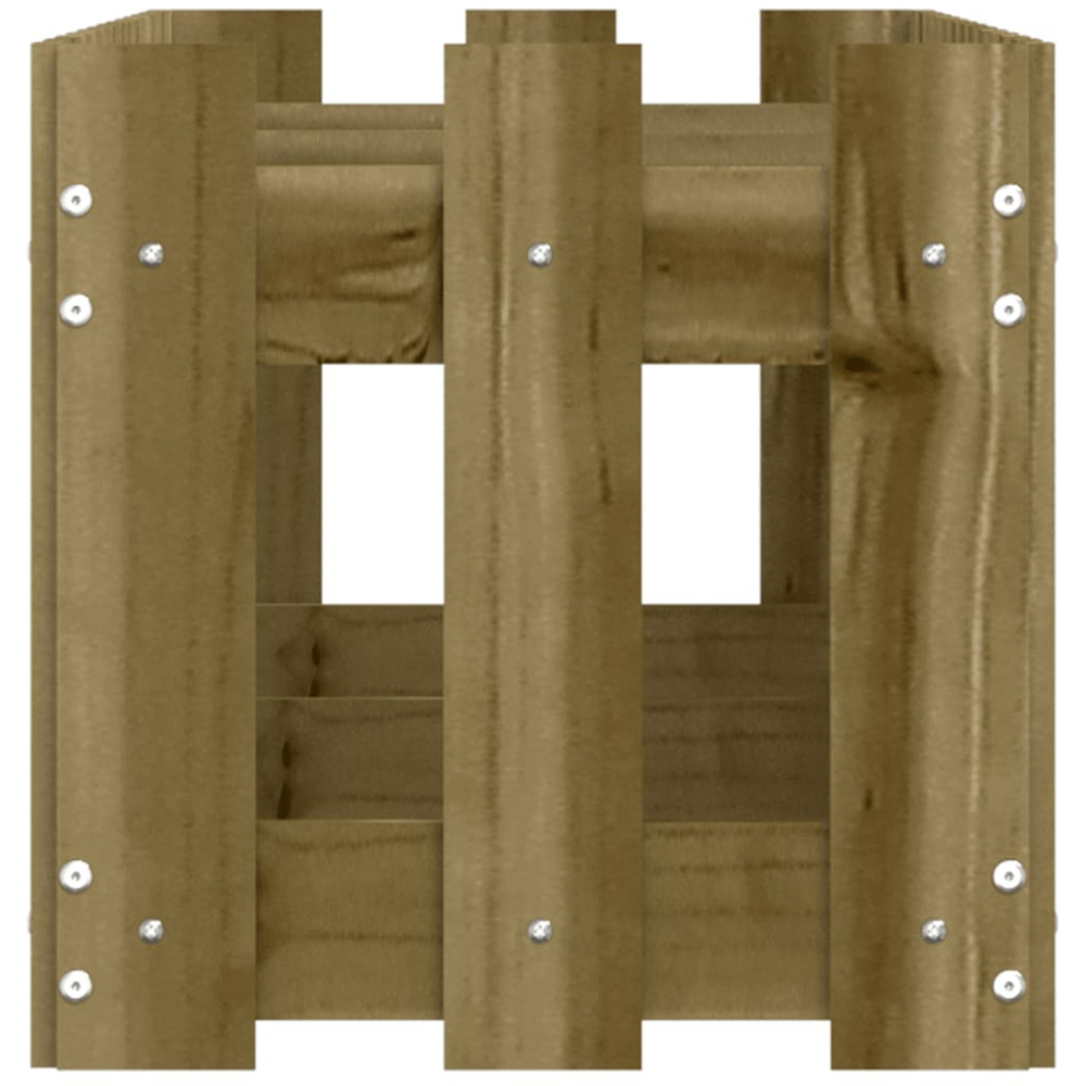 vidaXL Natural Impregnated Pine Wood Fence Design Raised Garden Bed 30 x 30 x 150cm Image 5