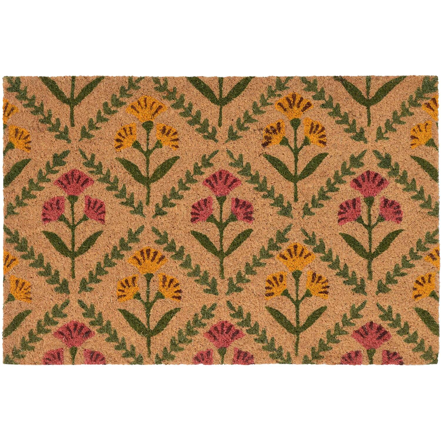 Printed Floral Coir Mat Image 3