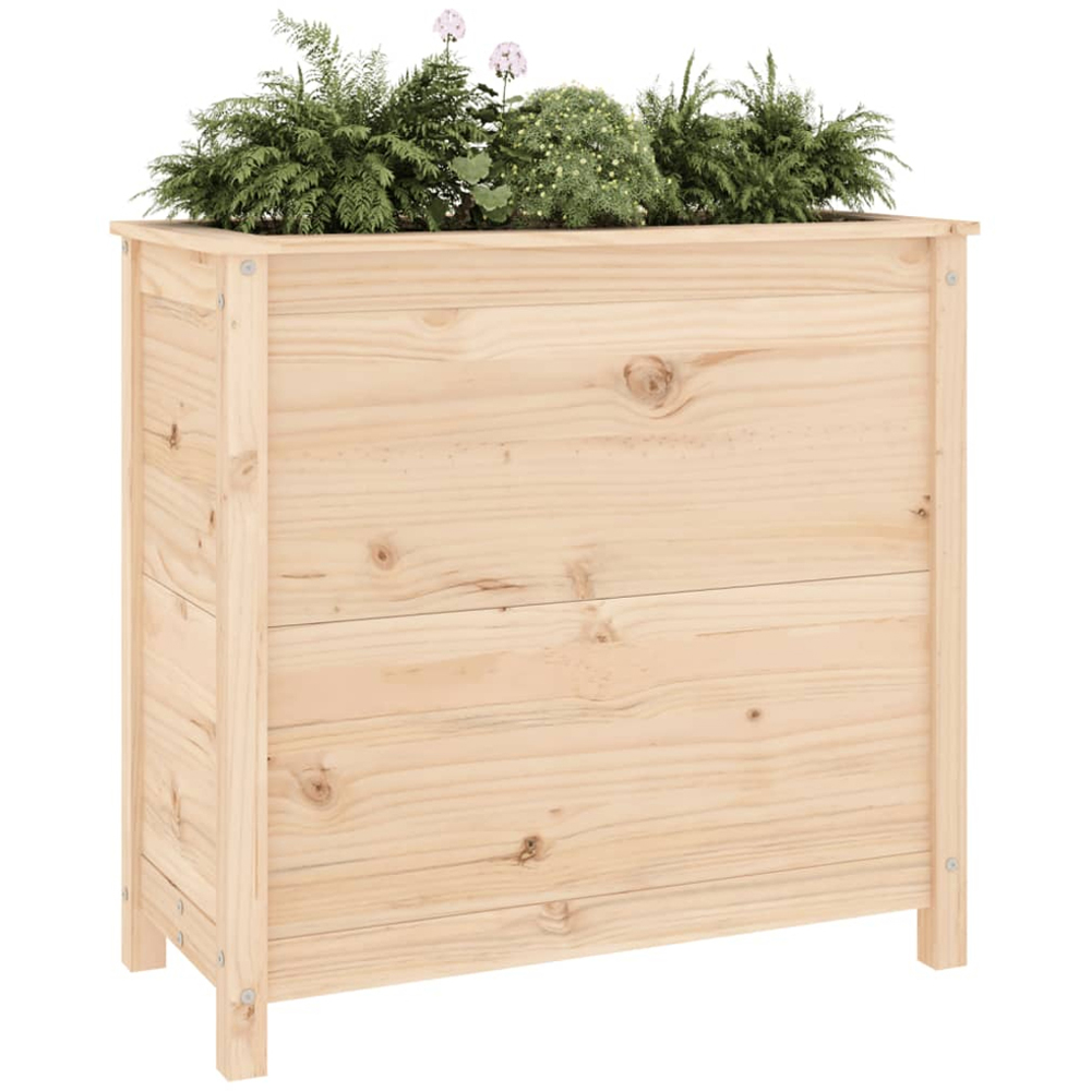 vidaXL Brown Pine Wood Raised Garden Bed 78 x 82.5 x 40cm Image 2
