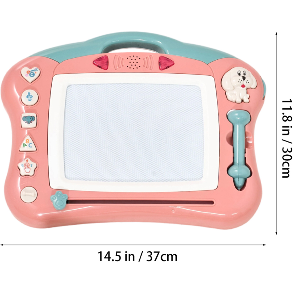 H&O Direct Kids Pink Interactive Magnetic Drawing Board with Music and Lights Image 6
